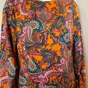 Code x mode - paisley patterned orange/gold dress-with pockets